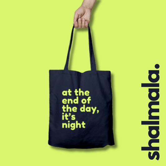 At the end of the day, it's night - Unisex Zipper Tote Bag