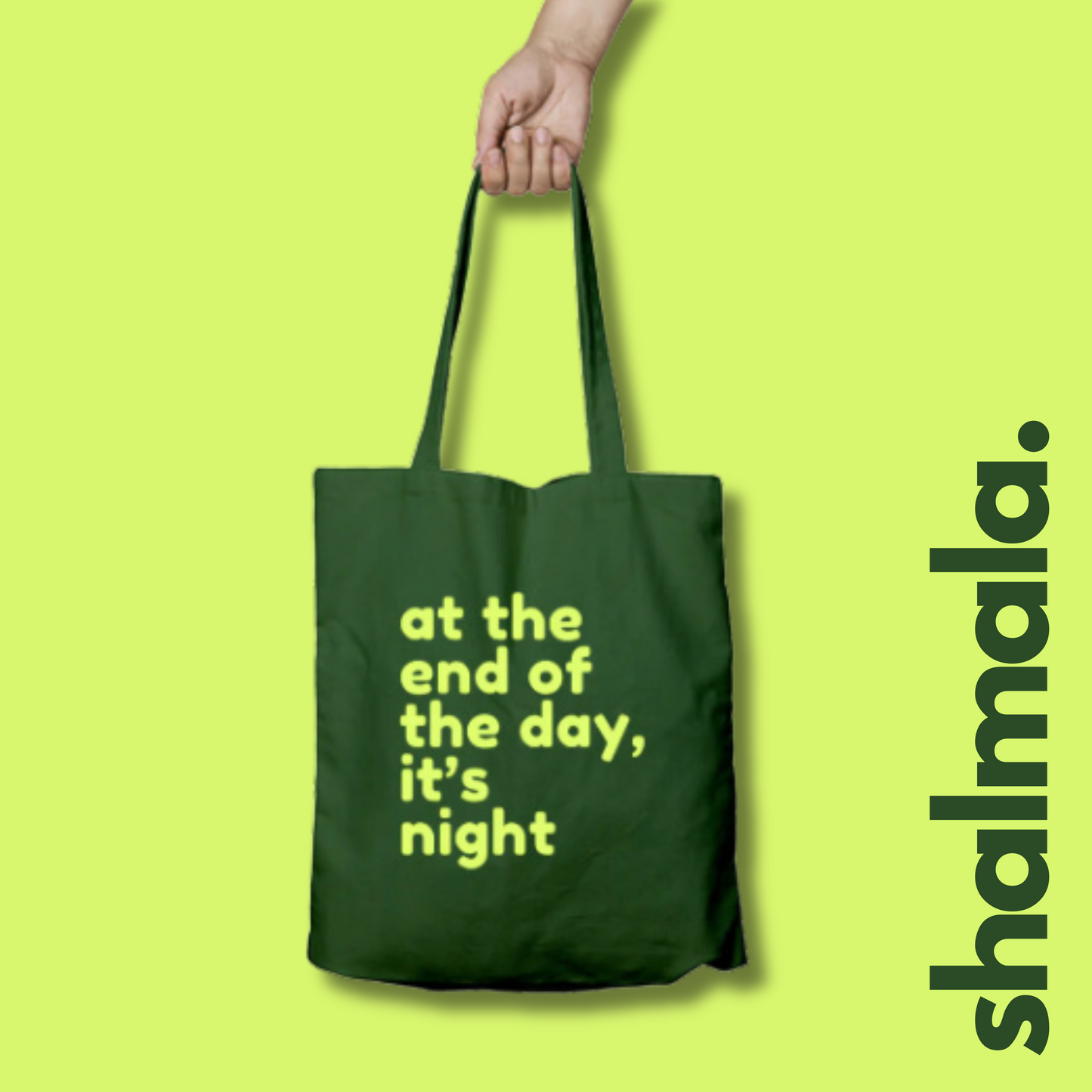 At the end of the day, it's night - Unisex Zipper Tote Bag